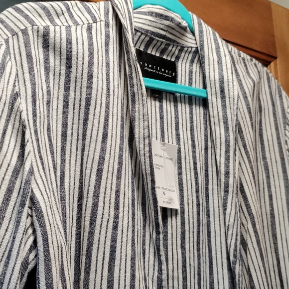 NWT Sanctuary Open Front Linen Blend Blazer - Picture 3 of 6